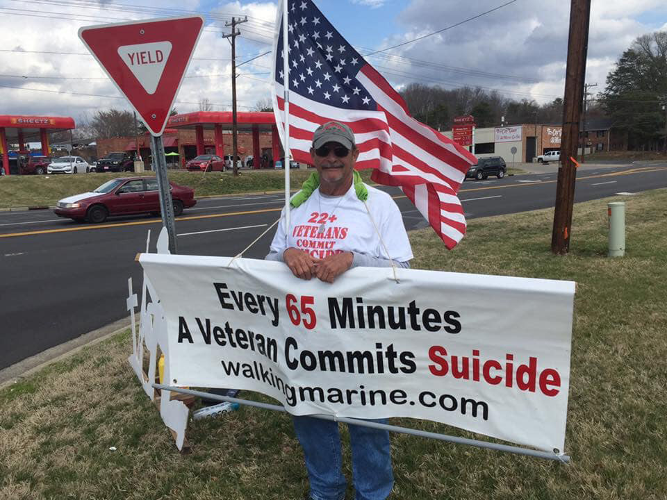 Terry doing his part to raise awareness of veteran suicide